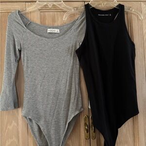 Abercrombie & Fitch Bundle – Gray Bodysuit + Sleeveless Tank Top